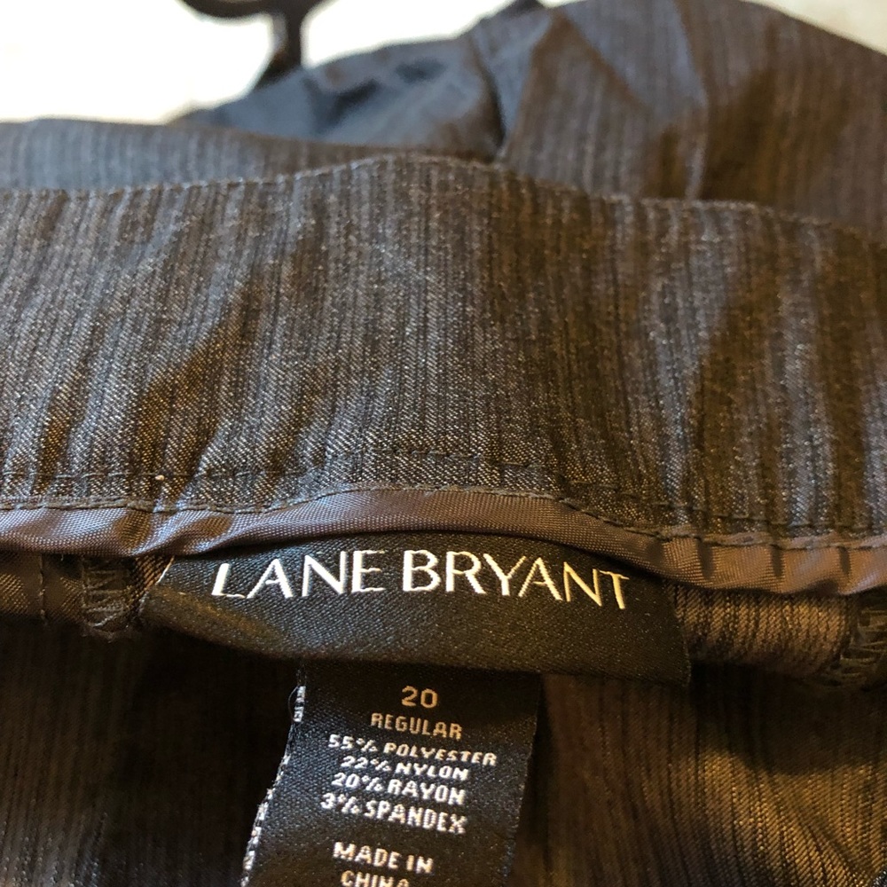 Lane Bryant gray pinstripe pants sz 20p